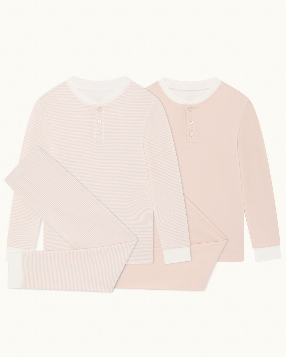 Derek Stripe Child Pyjama Two Piece Set  - Pink
