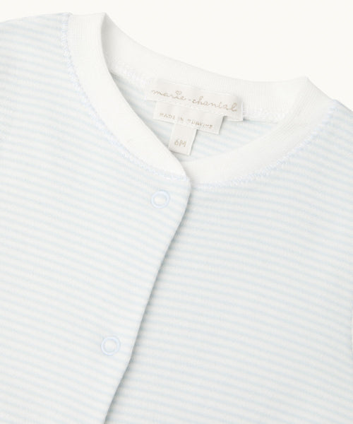 Dalton Stripe Romper 2 Piece Set - Blue