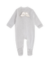 Velour Angel Wing™ Sleepsuit - Silver & Grey
