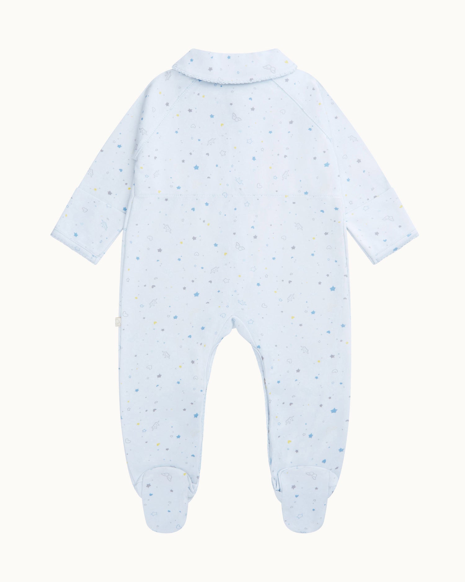 Star & Crown Organic Cotton Sleepsuit - Blue