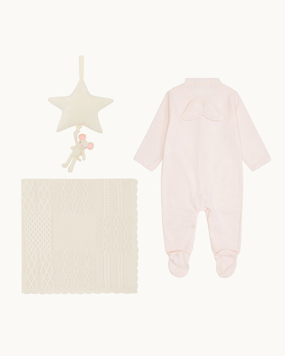 Summer Sleeptime Baby Girl Gift Set - Pink/White