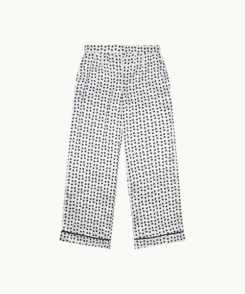 Silk Polka Dot Pyjama - Adult Ivory