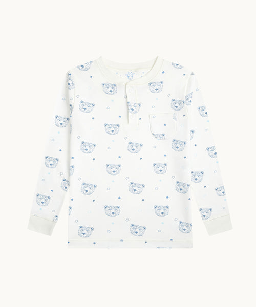 Bear Print Pyjama - Child Blue