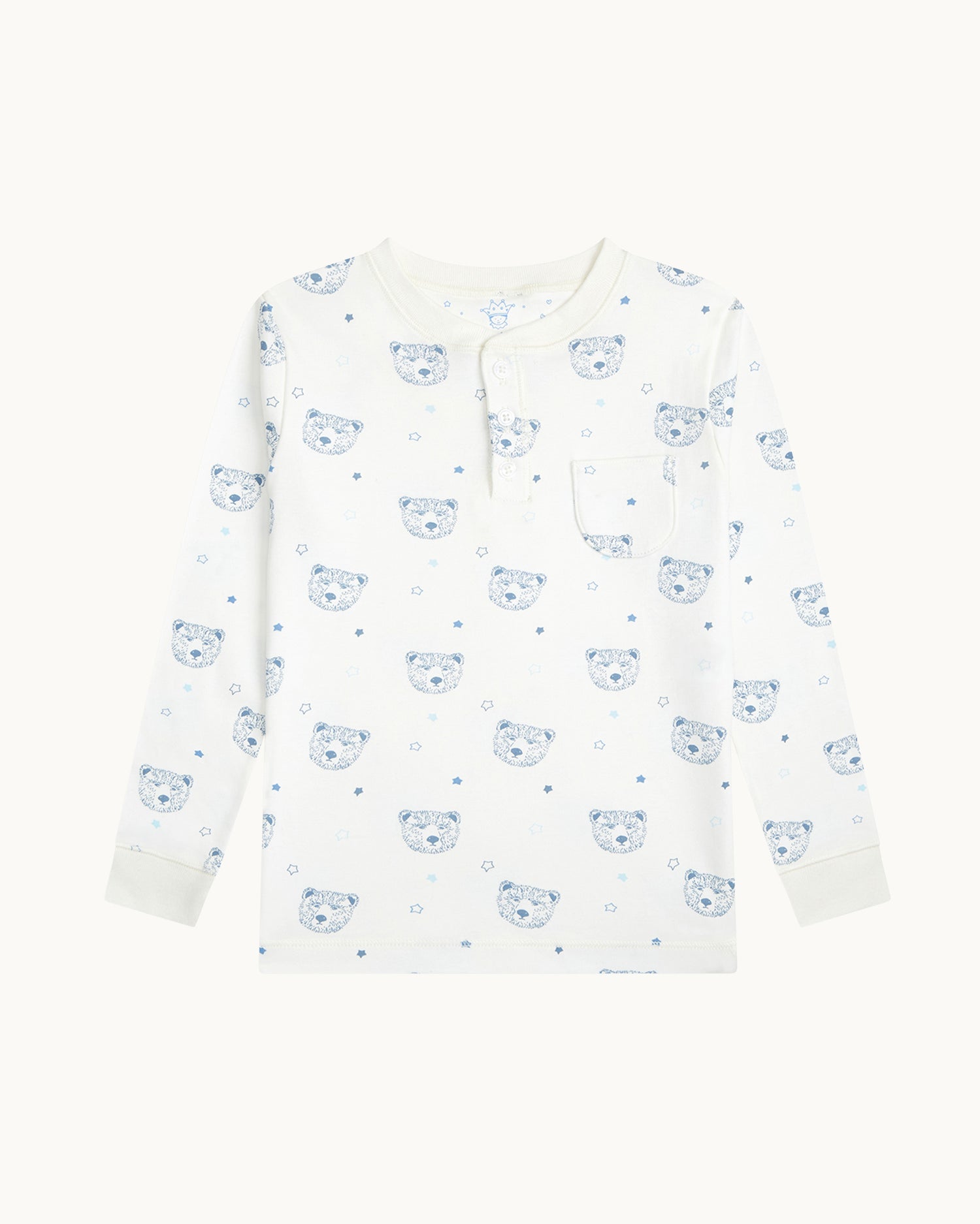 Bear Print Pyjama - Child Blue