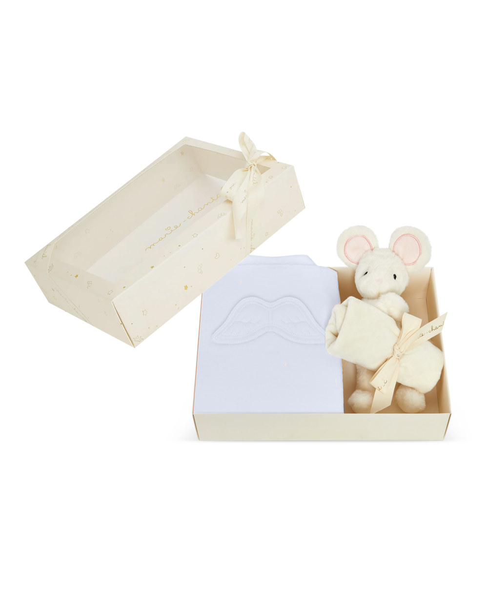 Sleep & Snuggle Velour Angel Wing Gift Set - Blue