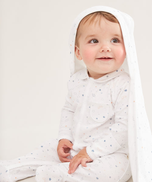 Star & Crown Sleepsuit - Blue