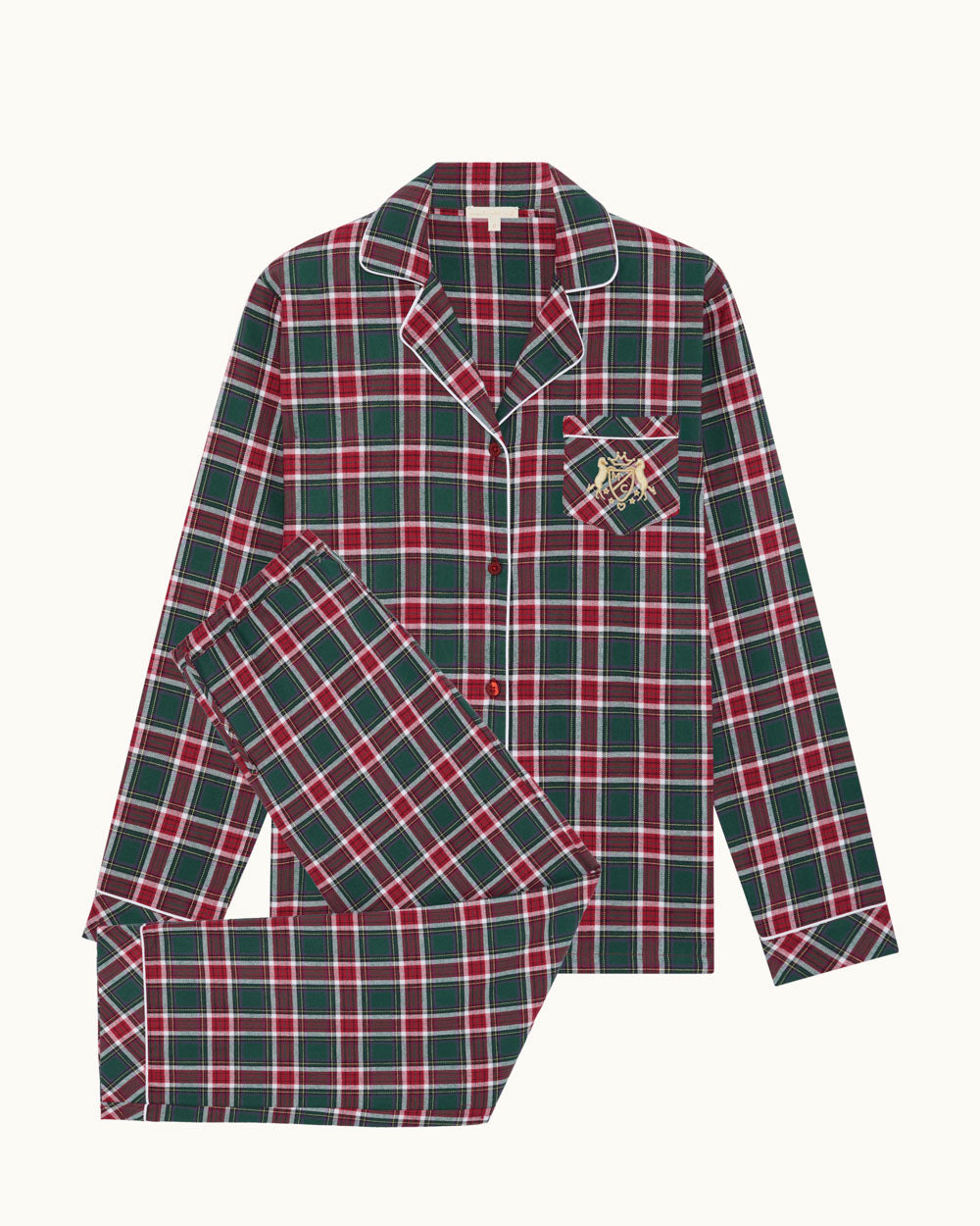 Charles Holly Green Tartan Pyjama - Woman