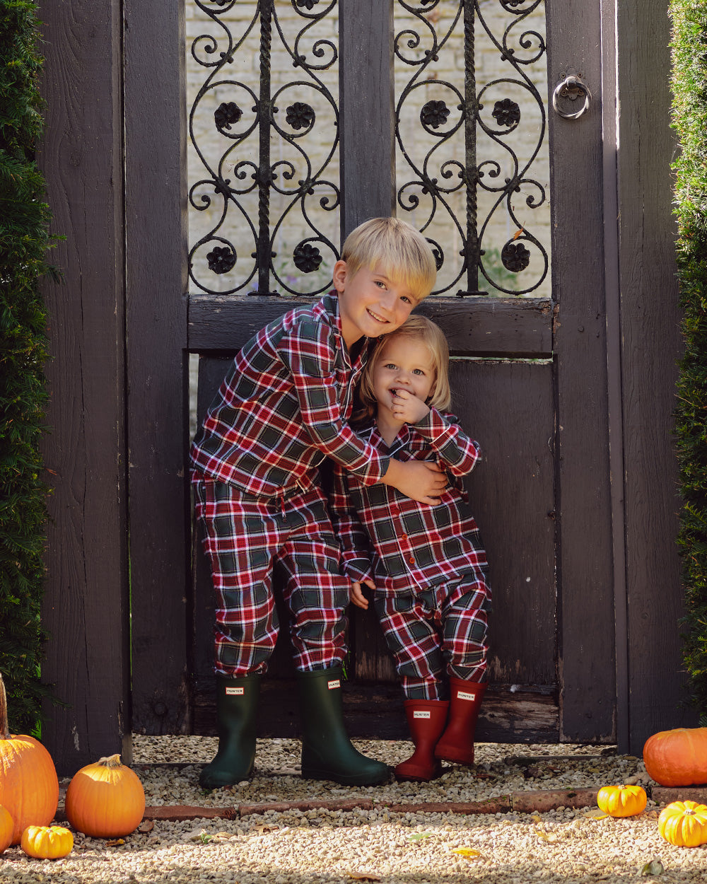 Charles Tartan Child Pyjama - Holly Green
