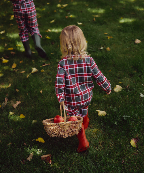 Charles Tartan Baby Pyjama - Holly Green