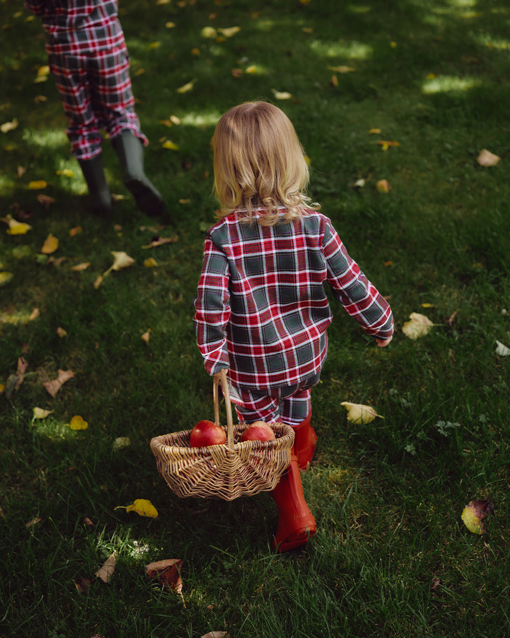 Charles Tartan Baby Pyjama - Holly Green