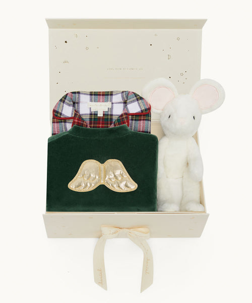 Angel Wing and Tartan Baby Christmas Gift Set
