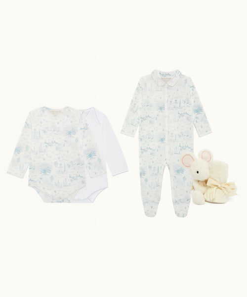 Toile De Jouy New Baby Gift Set - Blue