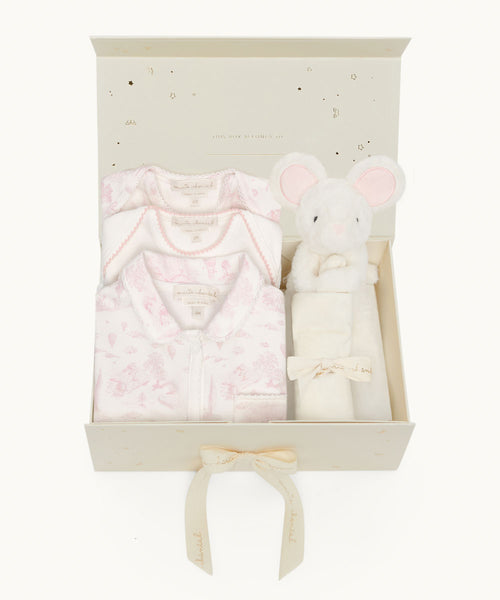 Toile De Jouy New Baby Gift Set - Pink