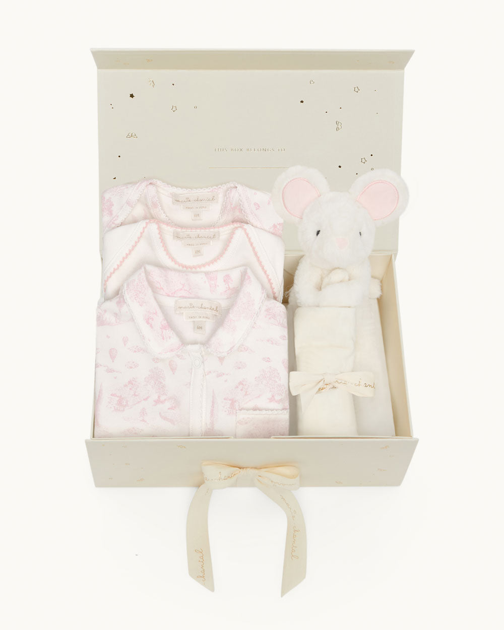 Toile De Jouy New Baby Gift Set - Pink