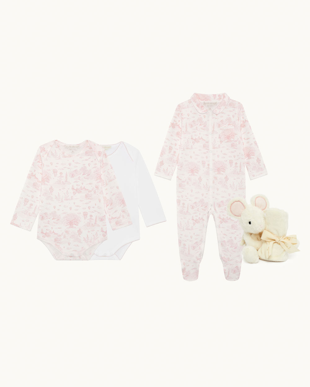 Toile De Jouy New Baby Gift Set - Pink
