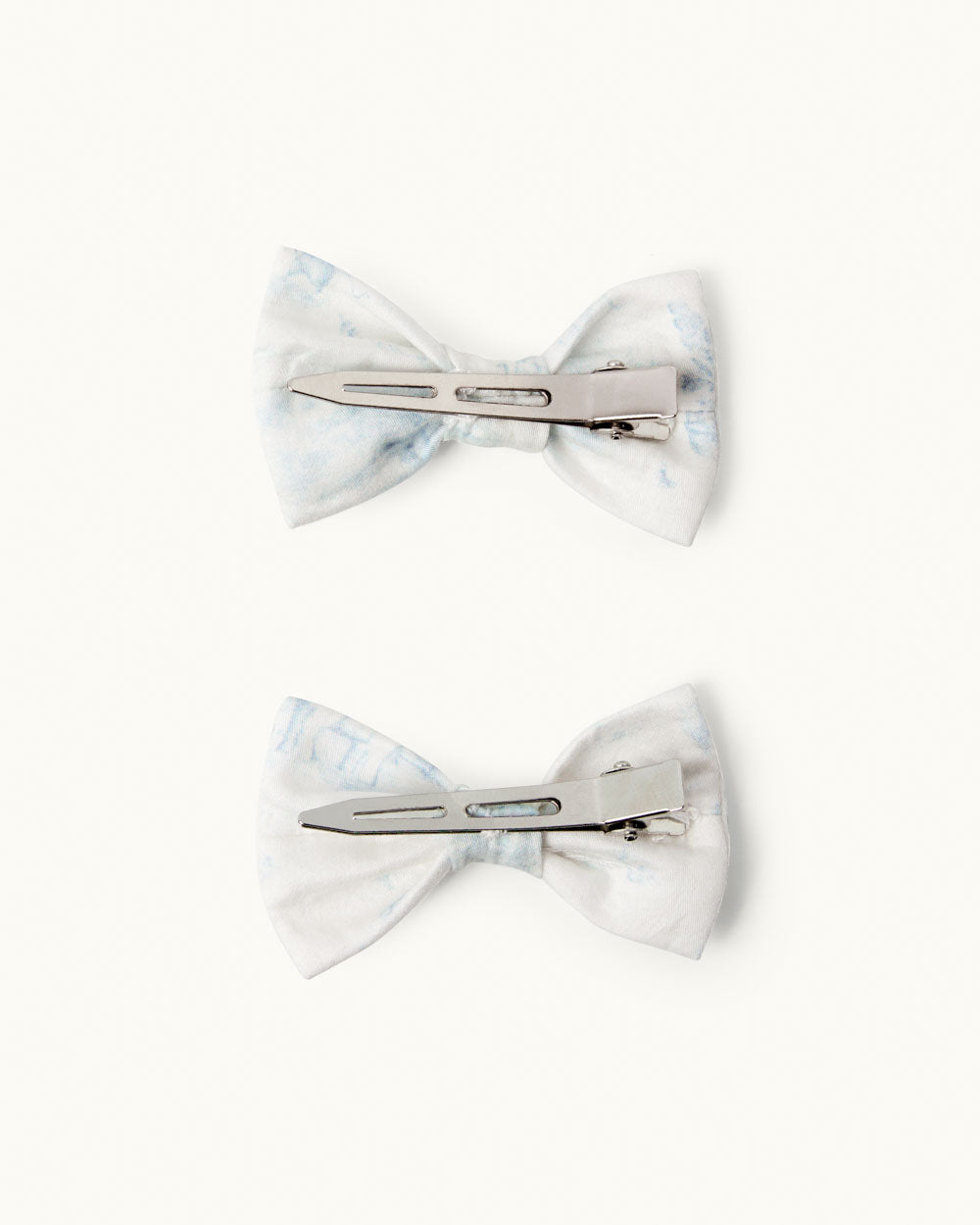 Dakota Toile De Jouy Hair Clips Two Pack - Blue