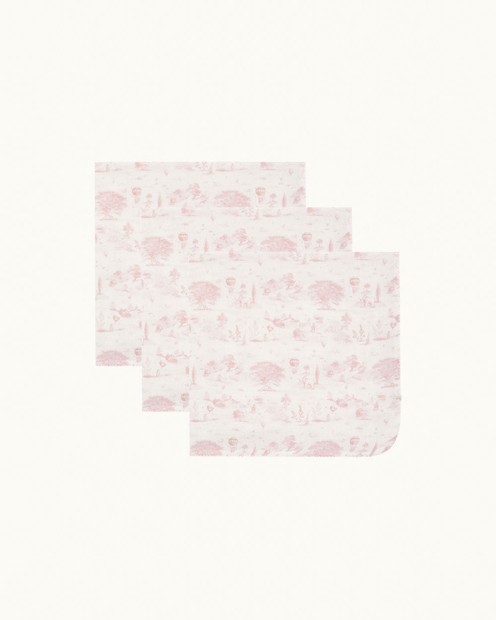 Baker Toile De Jouy Muslin Set - Pink