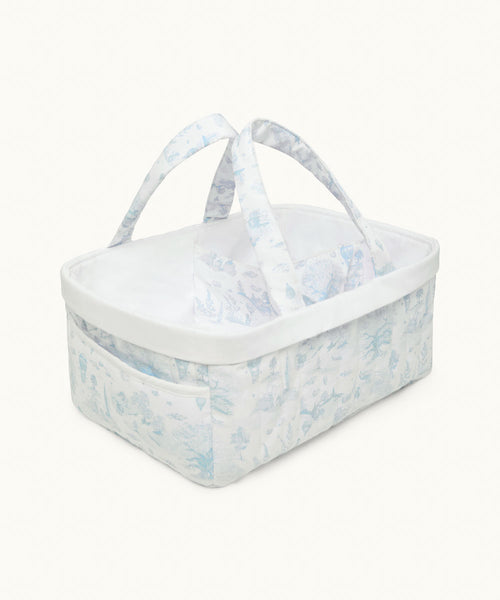 Dexter Toile De Jouy Nappy Caddy - Blue