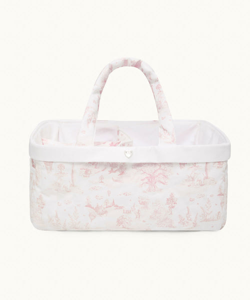 Dexter Toile De Jouy Nappy Caddy - Pink