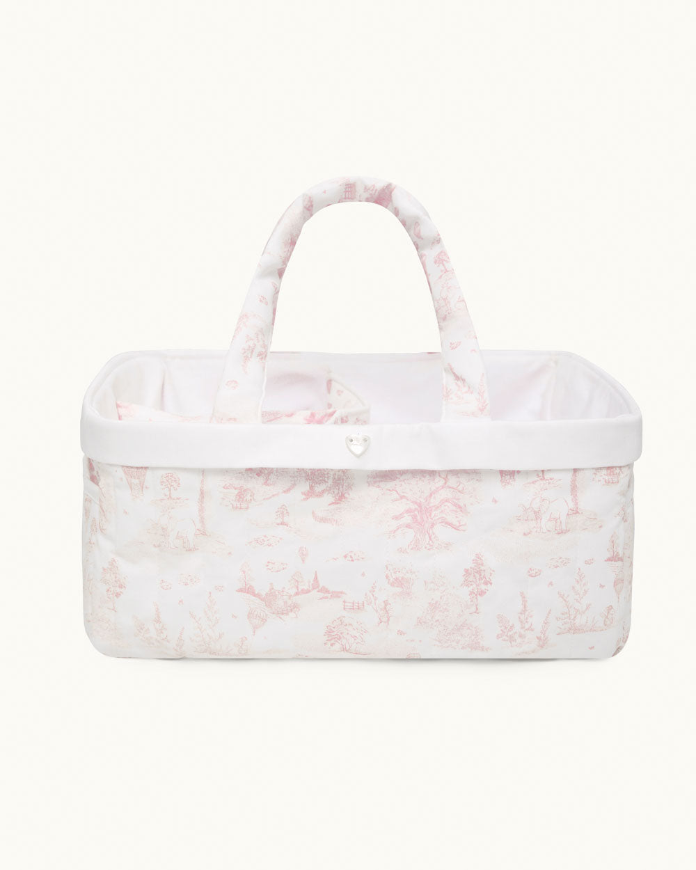 Dexter Toile De Jouy Nappy Caddy - Pink