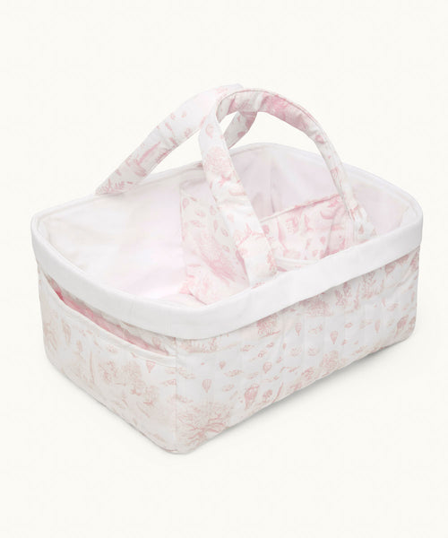 Dexter Toile De Jouy Nappy Caddy - Pink