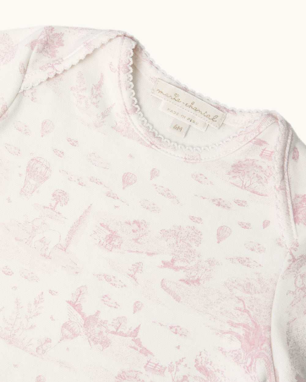 Dusty Toile De Jouy Two Pack Long Sleeve Onesies - Pink
