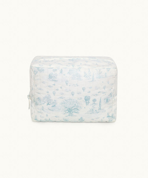 Ace Toile De Jouy Wash Bag - Blue