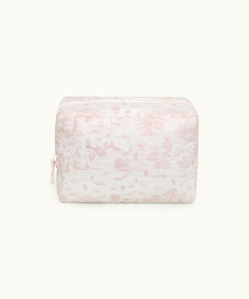 Ace Toile De Jouy Wash Bag - Pink
