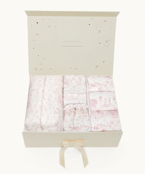 Toile De Jouy Newborn Essentials Gift Set - Pink