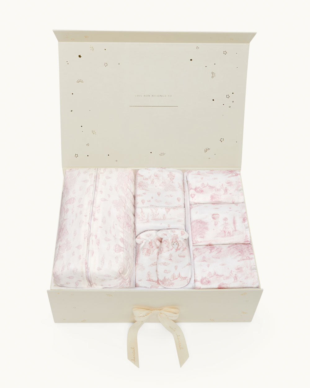 Toile De Jouy Newborn Essentials Gift Set - Pink