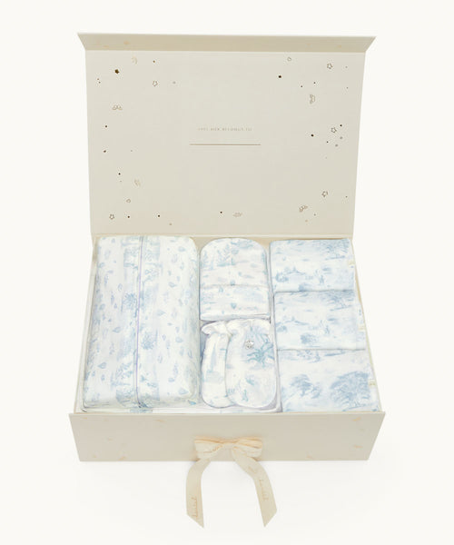 Toile De Jouy Newborn Essentials Gift Set - Blue