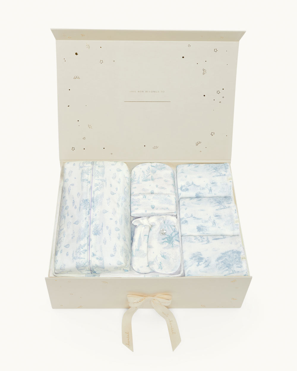 Toile De Jouy Newborn Essentials Gift Set - Blue
