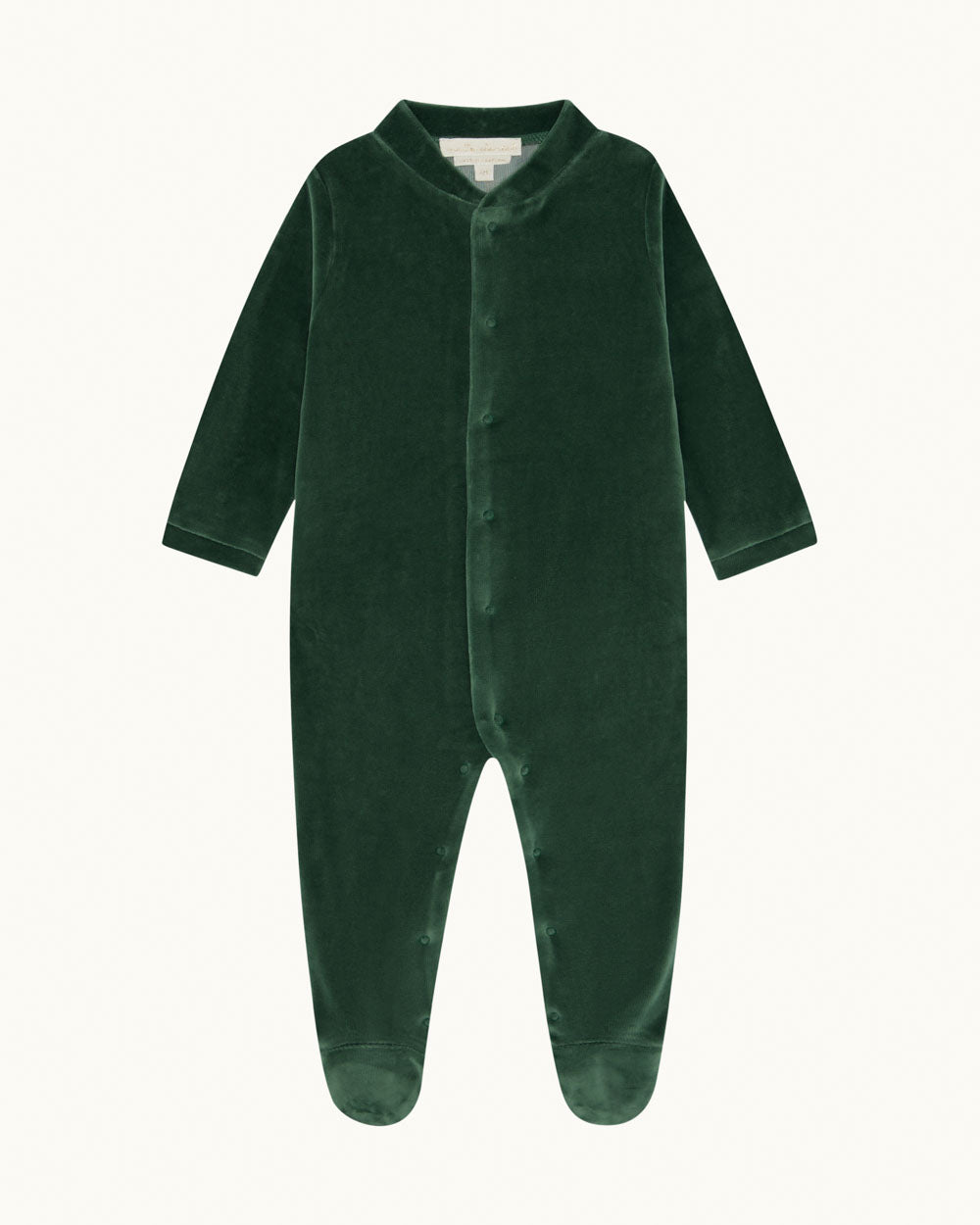 Velour Angel Wing™ Sleepsuit - Gold & Emerald Green