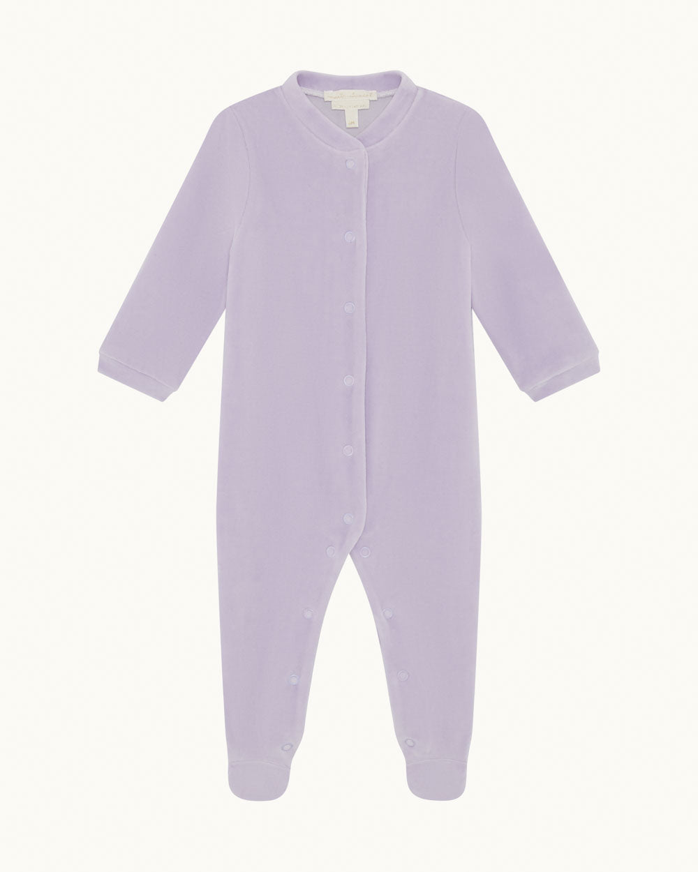 Velour Angel Wing Sleepsuit - Silver & Lilac